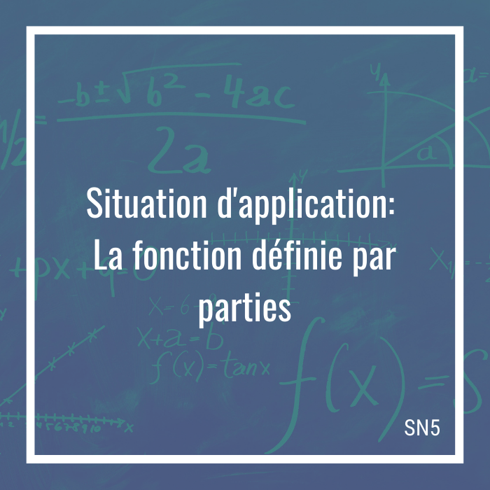 Situation d'application: La fonction définie par parties
