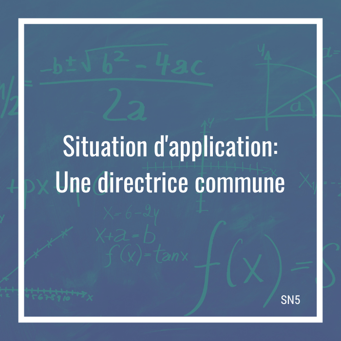 Situation d'application: Une directrice commune